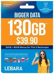 Coles Lebara $39.90 Starter Pack offer