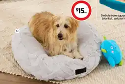 Coles Pets unlimited luxury shaggy pet bed offer