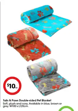 Coles Tails & paws double-sided pet blanket offer
