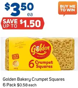 Foodland Golden bakery crumpet squares 6 packs offer