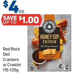 Foodland Red rock deli crackers or crostini offer