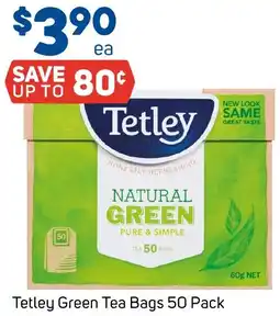 Foodland Tetley green tea bags 50 pack offer