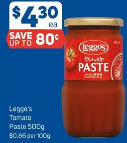 Foodland Leggo's tomato paste offer