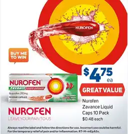 Foodland Zavance liquid caps 10 pack offer