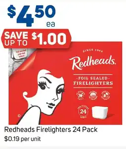 Foodland Redheads firelighters 24 pack offer