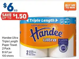 Foodland Handee ultra triple length paper towel 2 Pack offer