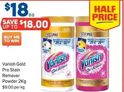 Foodland Vanish gold pro stain remover offer