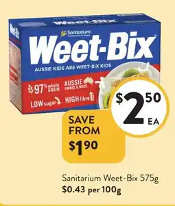 Foodworks Sanitarium Weet-Bix offer