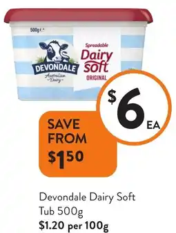 Foodworks Devondale Dairy Soft Tub offer