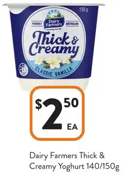 Foodworks Dairy Farmers Thick & Creamy Yoghurt offer