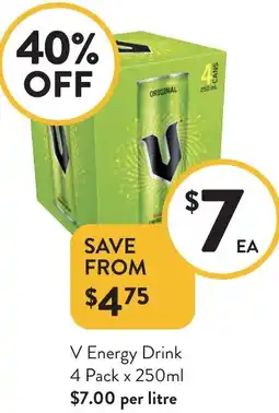 Foodworks V Energy Drink offer