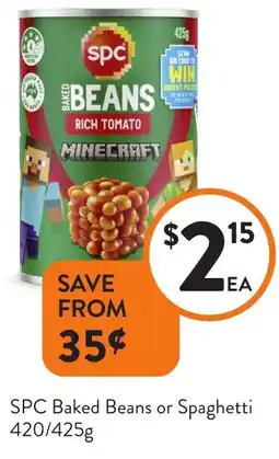 Foodworks Baked Beans or Spaghetti offer
