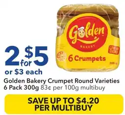 Ritchies Golden Bakery Crumpet Round offer