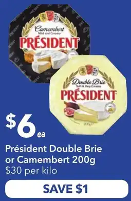 Ritchies Président Double Brie or Camembert offer
