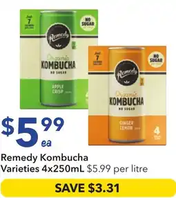 Ritchies Remedy Kombucha Varieties offer