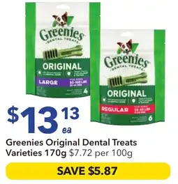 Ritchies Greenies Original Dental Treats offer