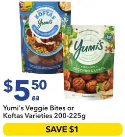 Ritchies Yumi's Veggie Bites or Koftas offer
