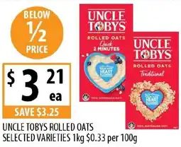 Supabarn Uncle tobys rolled oats offer