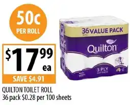 Supabarn Quilton toilet roll offer