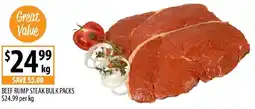 Supabarn Beef rump steak bulk offer