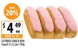 Supabarn Suprima finger bun offer