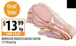 Supabarn Northside rindless middle bacon offer