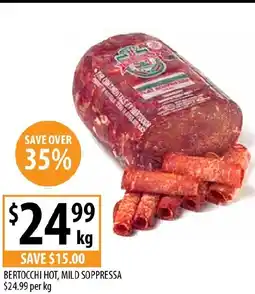 Supabarn Bertocchi hot, mild soppressa offer