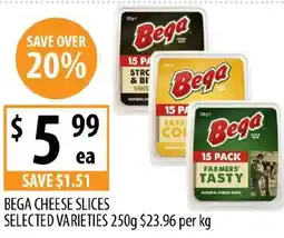 Supabarn Bega cheese slices offer