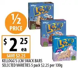 Supabarn Kellogg's lcm snack bars offer