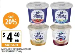 Supabarn Dairy farmers thick & creamy yoghurt offer