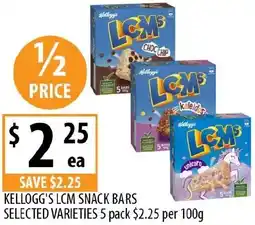 Supabarn Kellogg's lcm snack bars offer