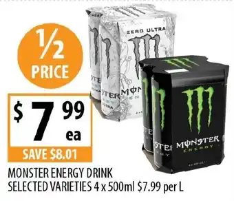 Supabarn Monster energy drink offer