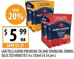 Supabarn San pellegrino premium italian sparkling drinks offer