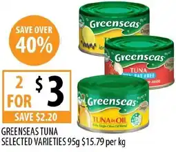 Supabarn GREENSEAS TUNA offer