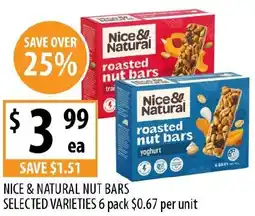 Supabarn Nice & natural nut bars offer