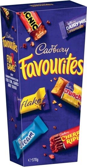 Coles Cadbury Favourites Boxed Chocolates 570g offer