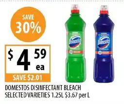 Supabarn DOMESTOS DISINFECTANT BLEACH offer