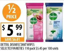 Supabarn Dettol disinfectant wipes offer