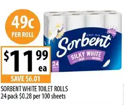 Supabarn Sorbent white toilet rolls offer