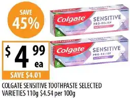 Supabarn Colgate sensitive toothpaste offer
