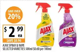 Supabarn Ajax spray & wipe offer