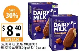 Supabarn Cadbury ice cream multi pack offer