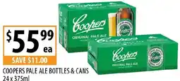 Supabarn Coopers pale ale bottles & cans offer