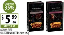 Supabarn Adams pies offer