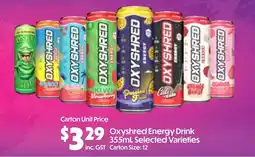 Campbells Wholesale Oxyshred Energy Drink offer