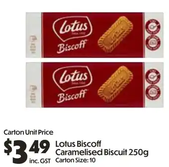 Campbells Wholesale Lotus Biscoff Caramelised Biscuit offer