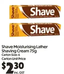 Campbells Wholesale Shave Moisturising Lather Shaving Cream offer