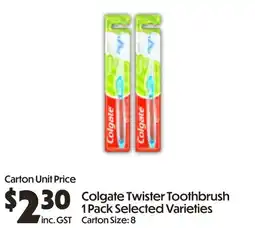 Campbells Wholesale Colgate Twister Toothbrush offer