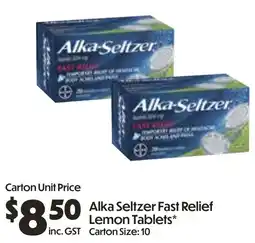 Campbells Wholesale Alka Seltzer Fast Relief Lemon Tablets offer