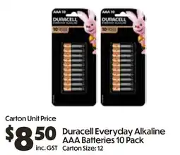 Campbells Wholesale Duracell Everyday Alkaline AAA Batteries offer